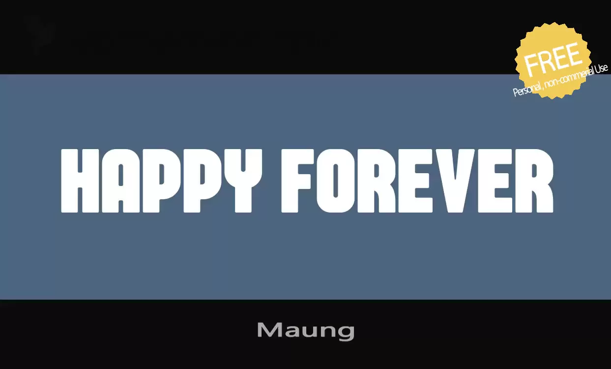 Font Sample of Maung