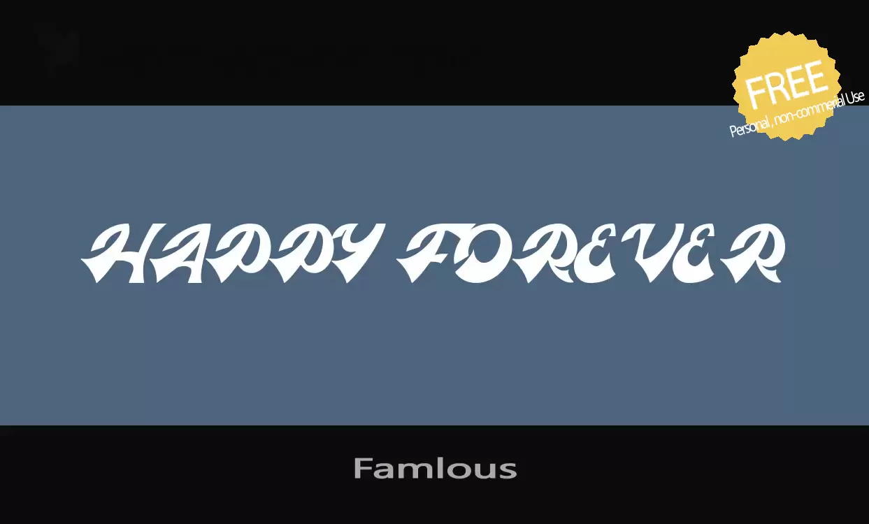 「Famlous」字体效果图