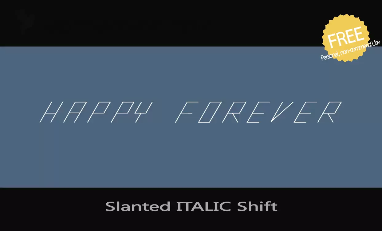 Font Sample of Slanted-ITALIC-Shift