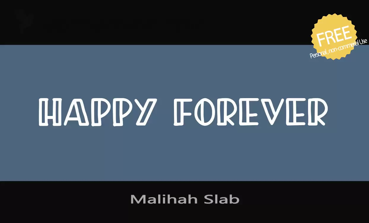 Font Sample of Malihah-Slab