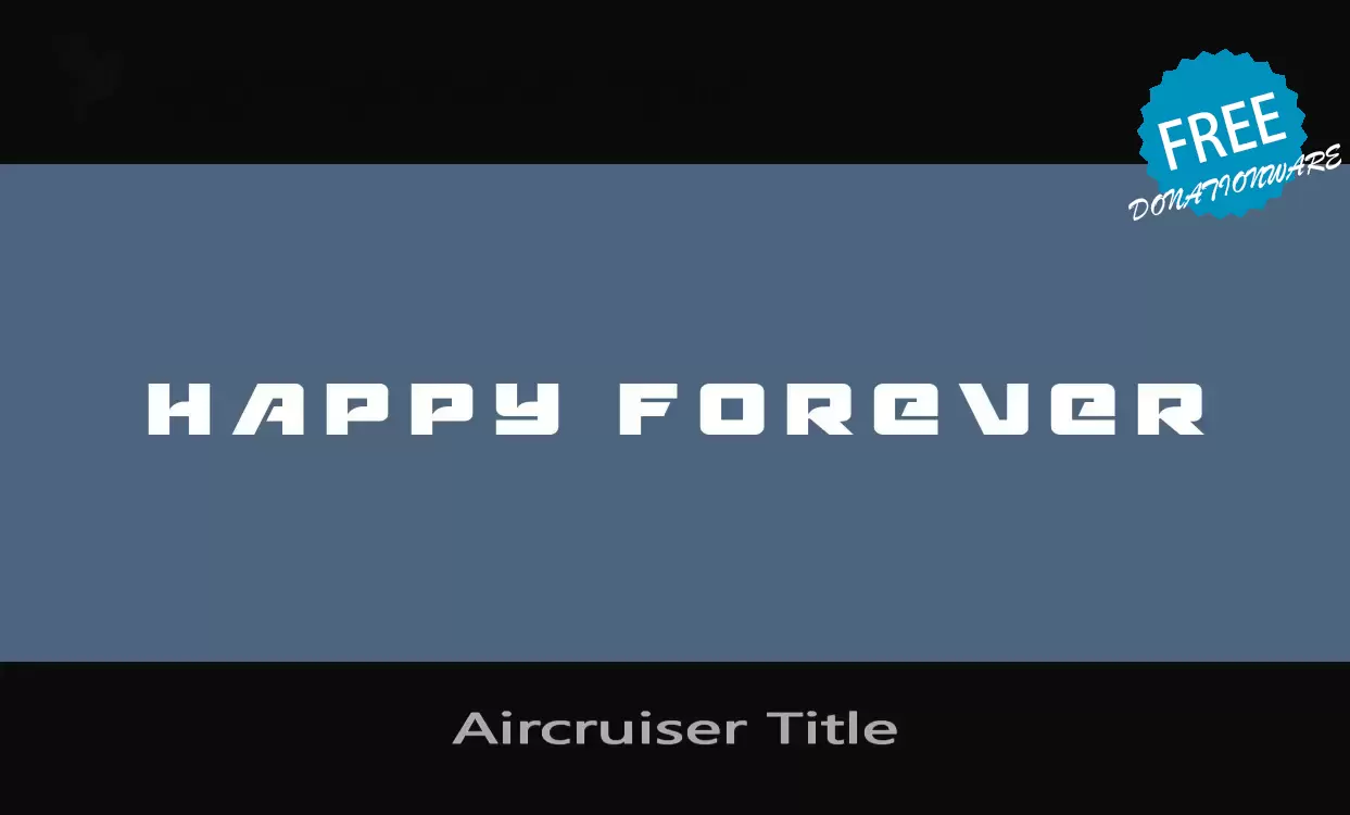 Font Sample of Aircruiser-Title