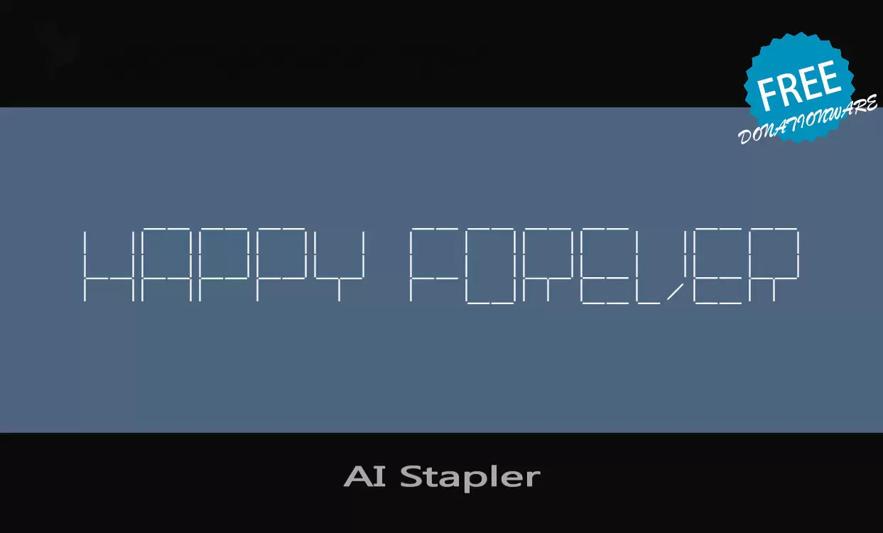 Font Sample of AI-Stapler