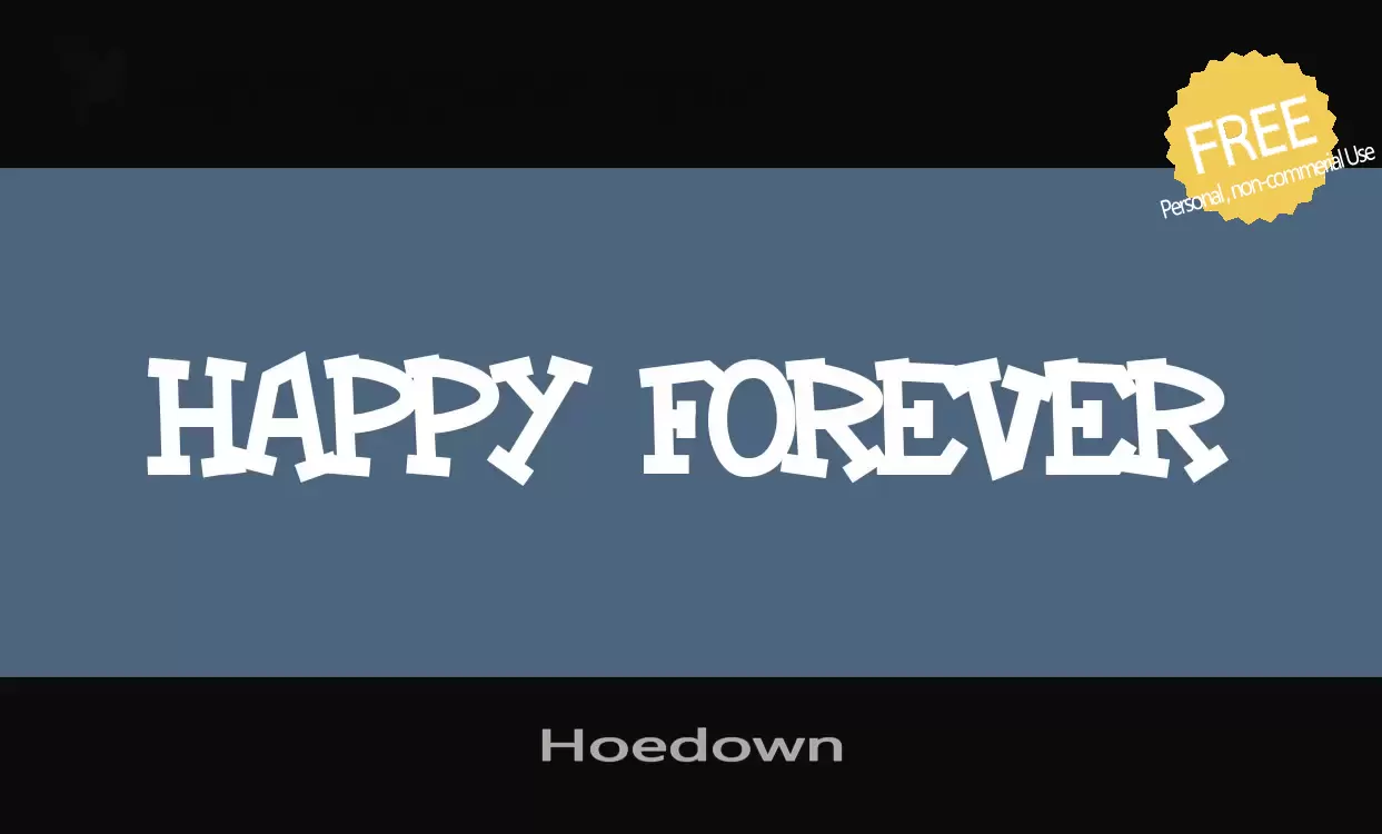 「Hoedown」字体效果图