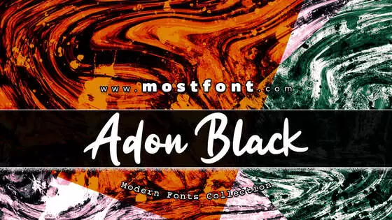 「Adon-Black」字体排版样式