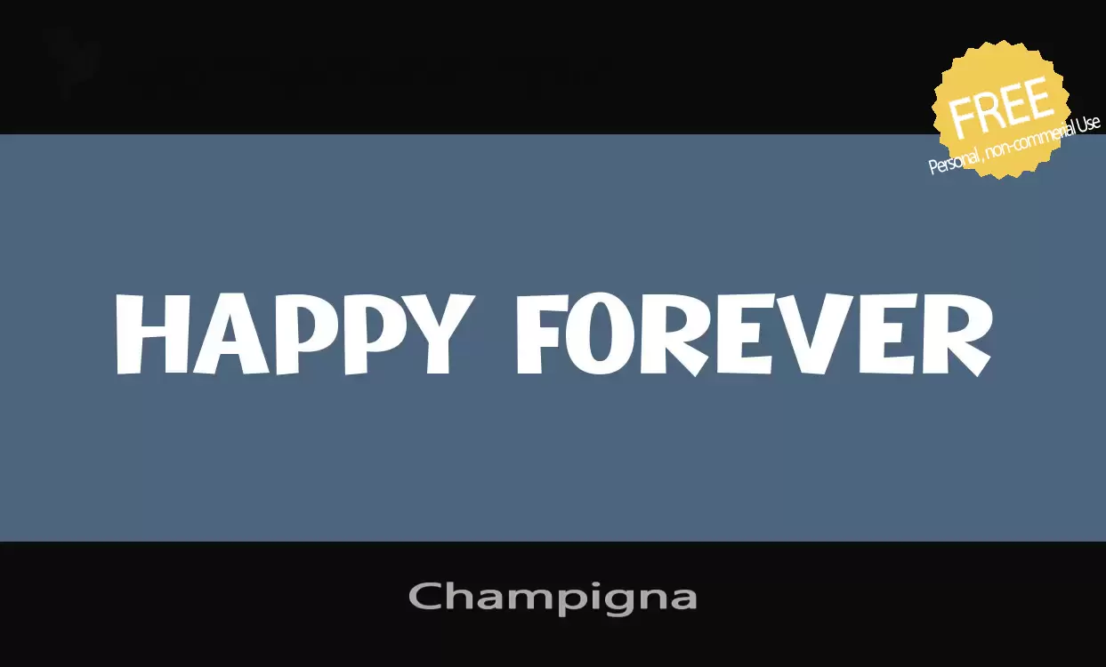 Font Sample of Champigna