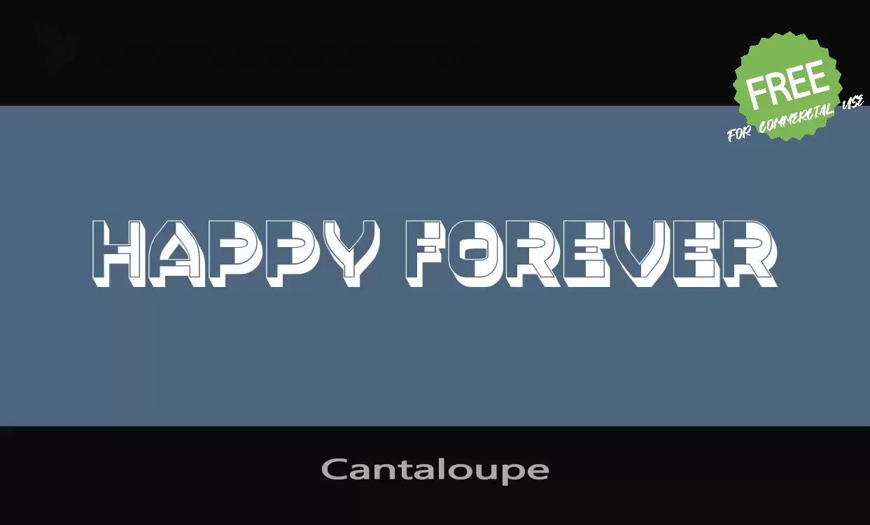 Font Sample of Cantaloupe