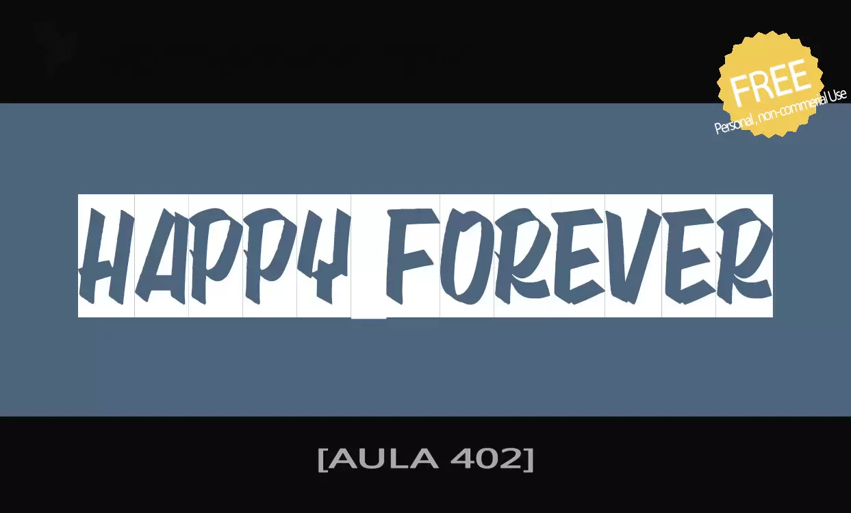 Font Sample of [AULA-402]