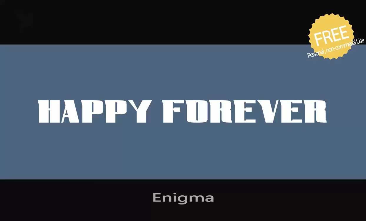 Font Sample of Enigma