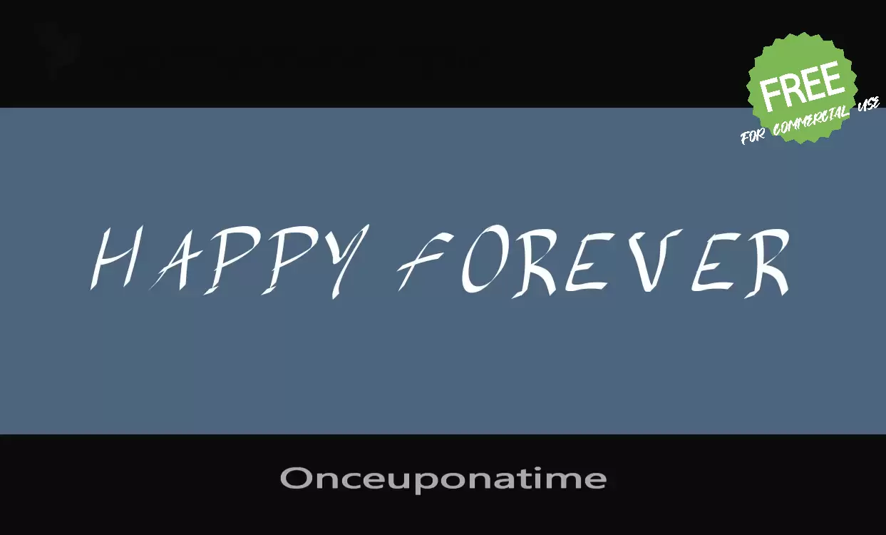 「Onceuponatime」字体效果图