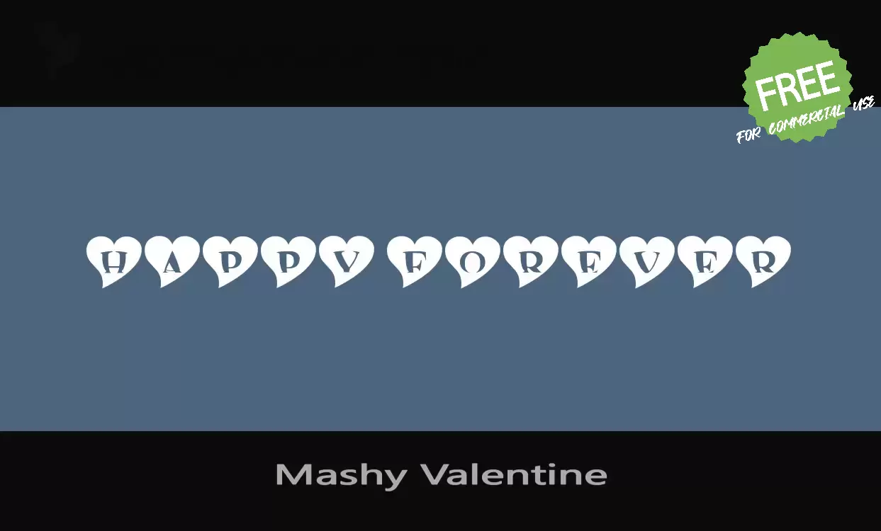 「Mashy-Valentine」字体效果图