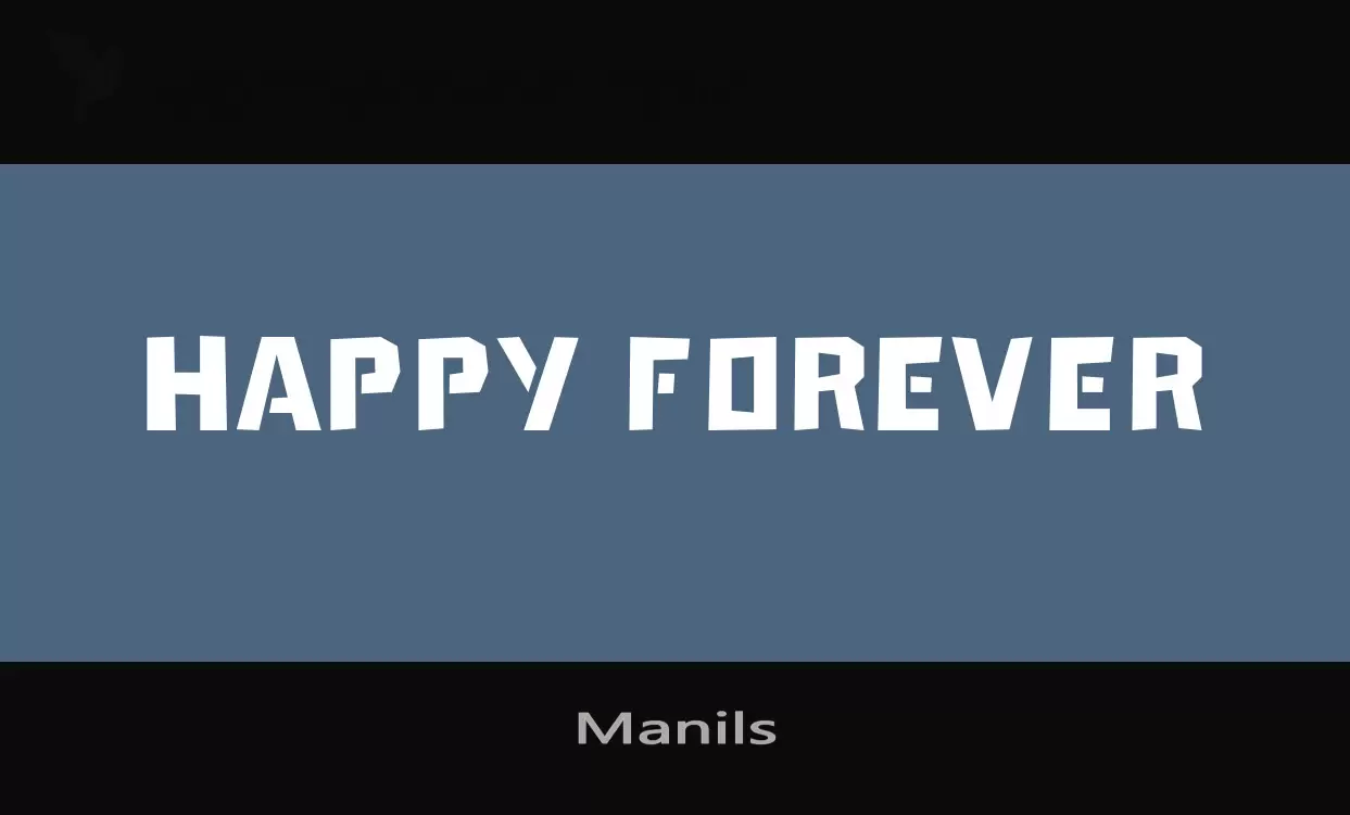 Font Sample of Manils