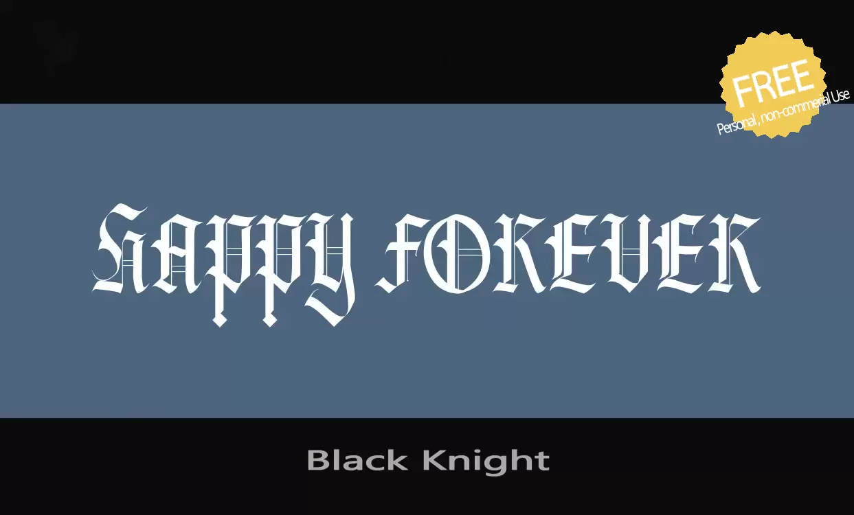 「Black-Knight」字体效果图