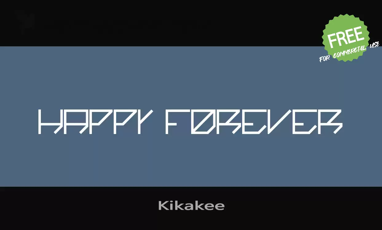 「Kikakee」字体效果图