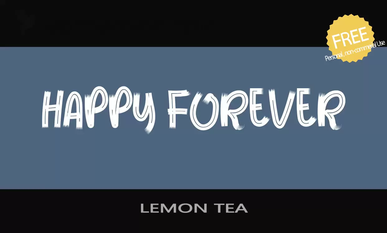 「LEMON-TEA」字体效果图