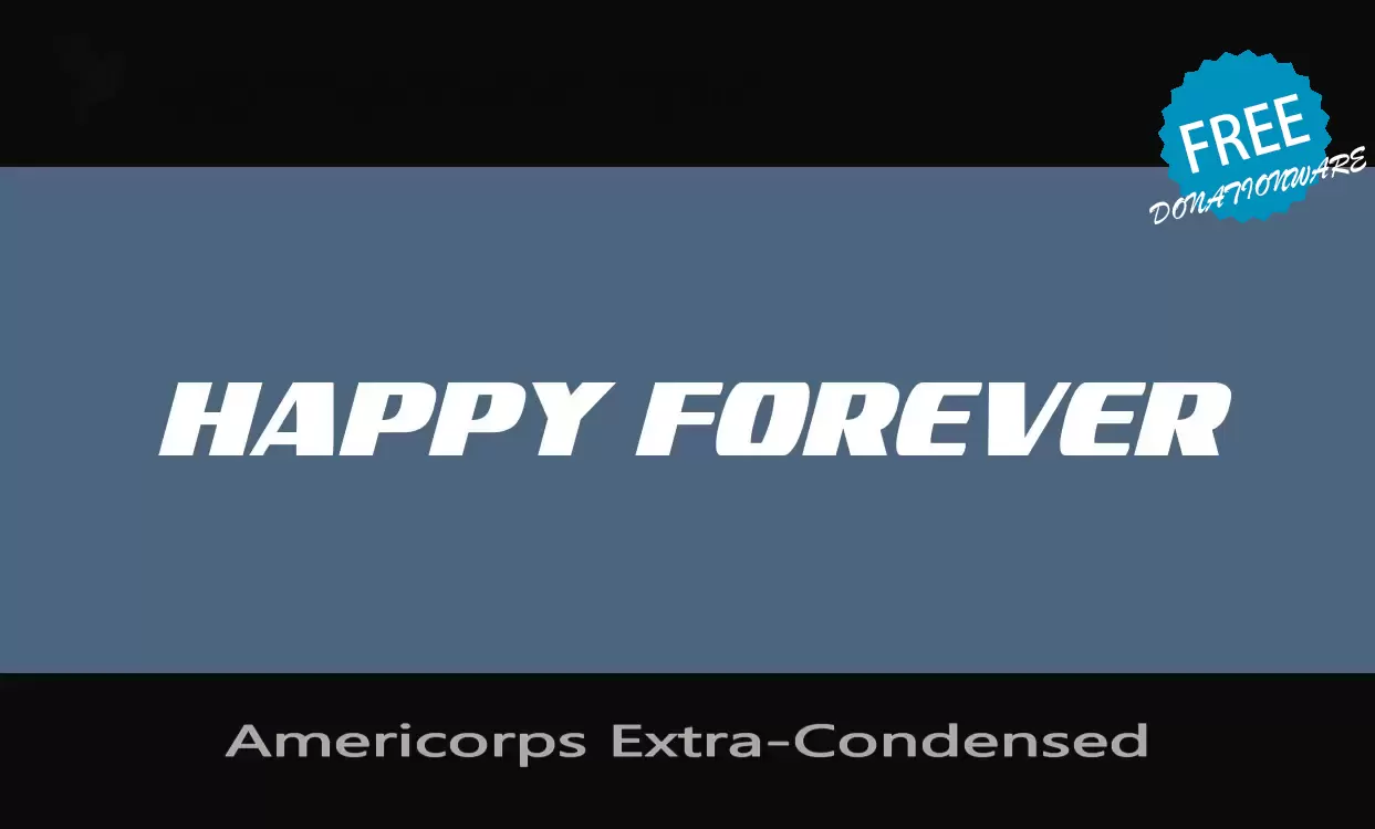 Font Sample of Americorps-Extra-Condensed