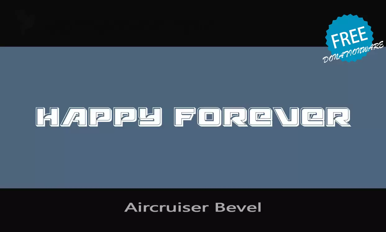 「Aircruiser-Bevel」字体效果图