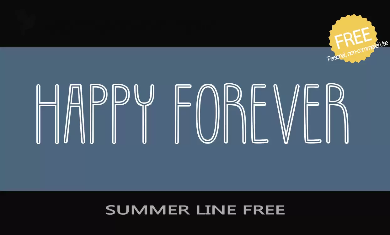 「SUMMER-LINE-FREE」字体效果图