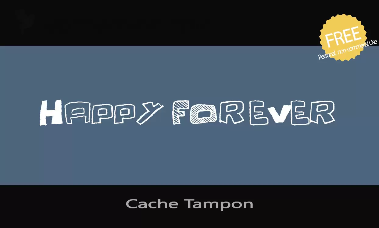 Font Sample of Cache-Tampon