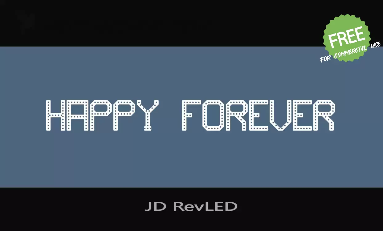 Font Sample of JD-RevLED