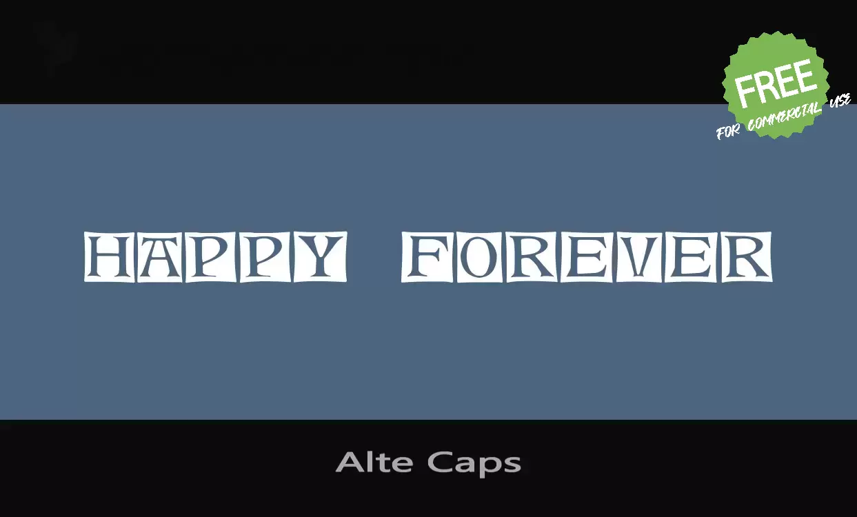 「Alte Caps」字体效果图