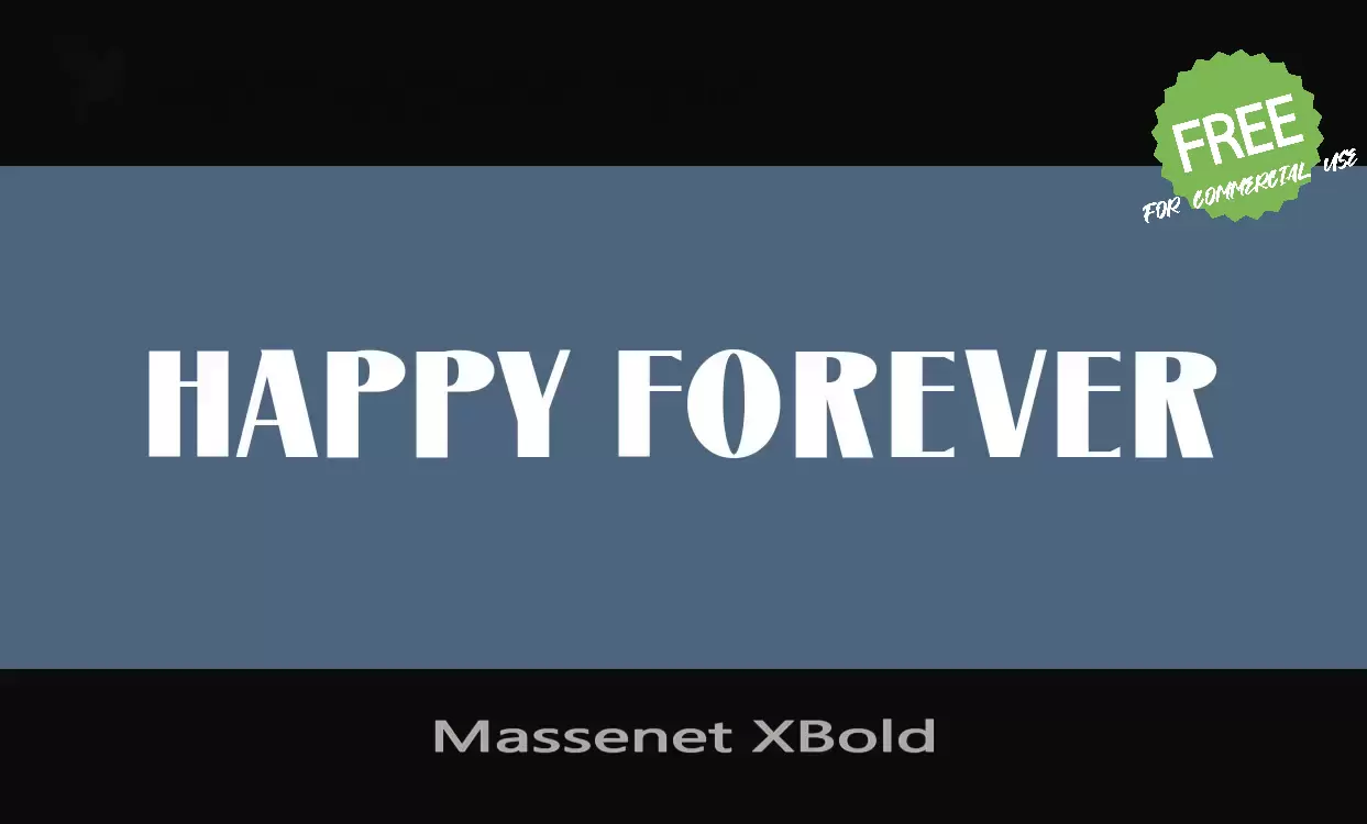 「Massenet-XBold」字体效果图