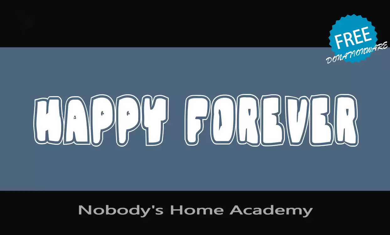 「Nobody's-Home-Academy」字体效果图