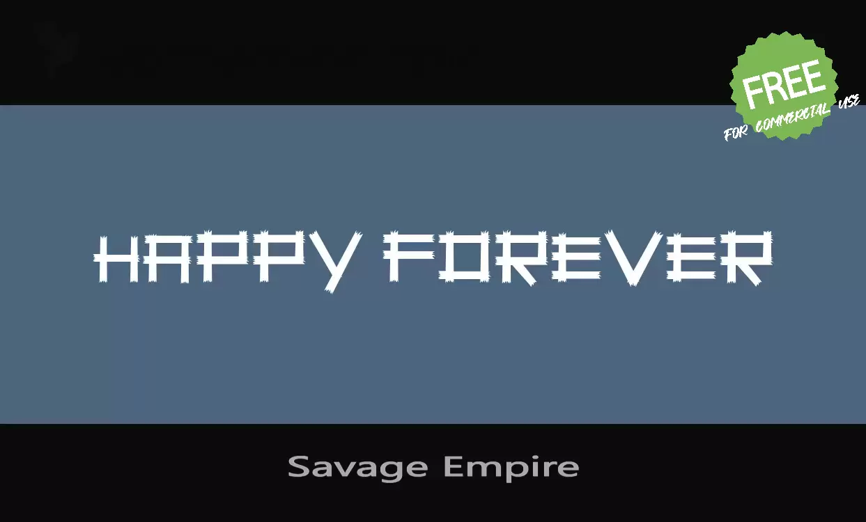 「Savage Empire」字体效果图