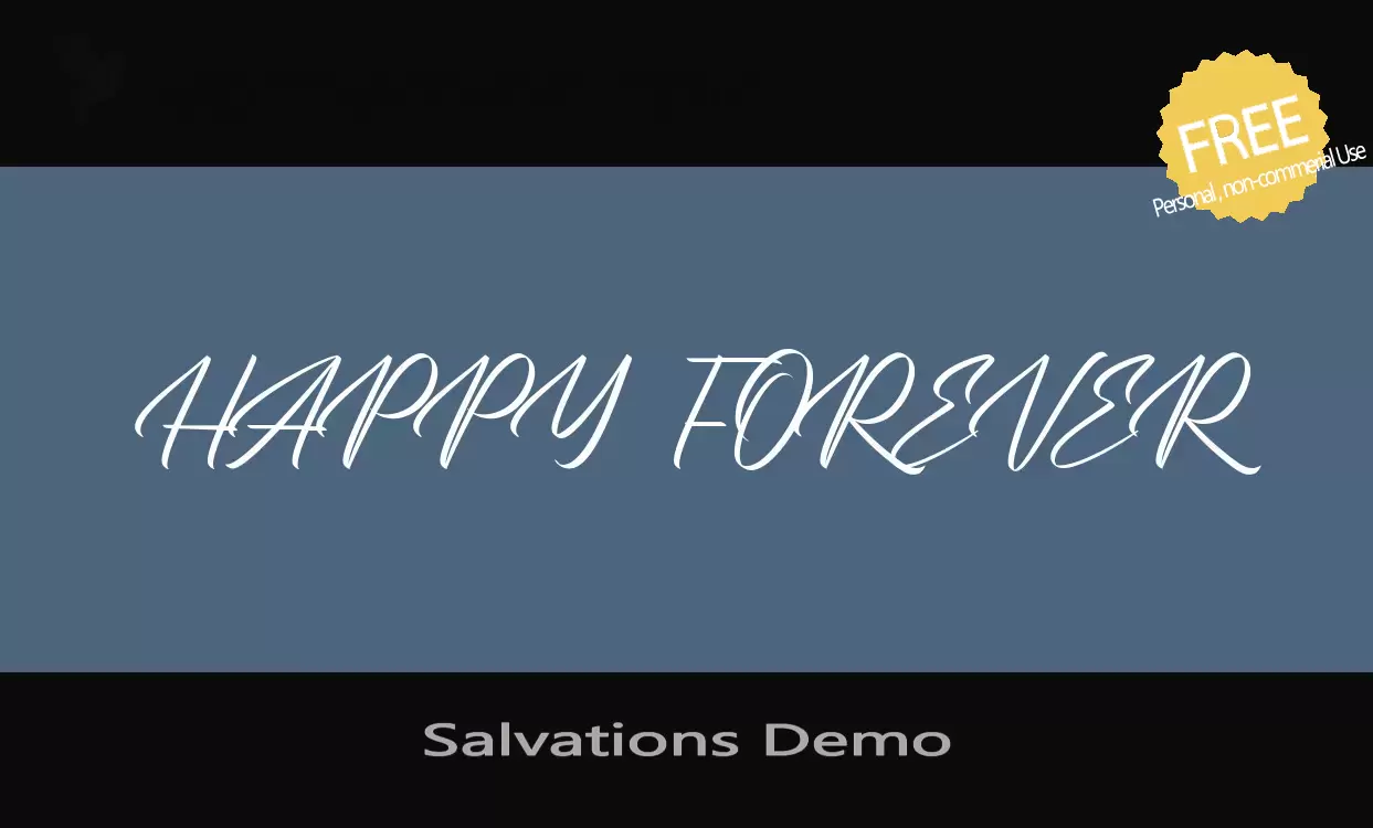 Font Sample of Salvations-Demo