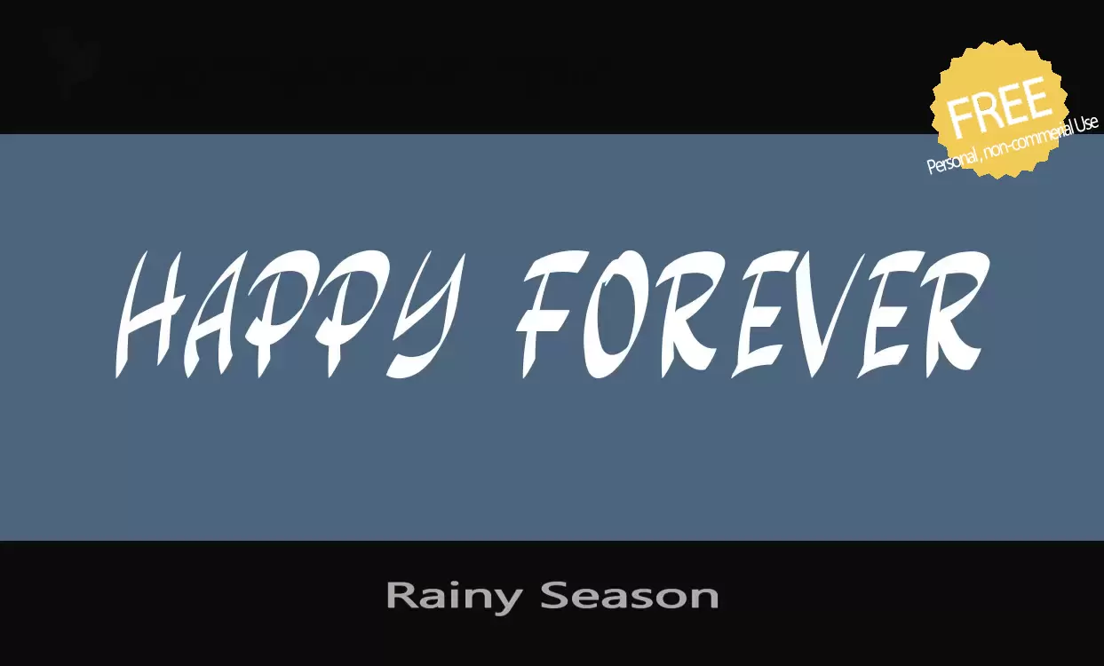 Font Sample of Rainy-Season