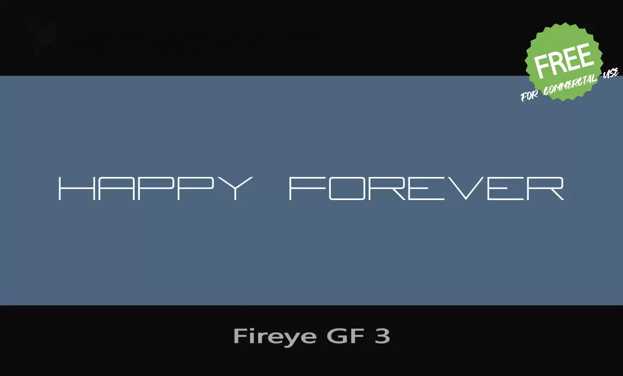 「Fireye GF 3」字体效果图