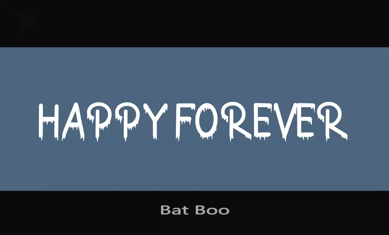 Font Sample of Bat-Boo