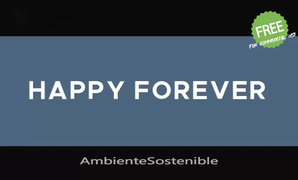 Font Sample of AmbienteSostenible