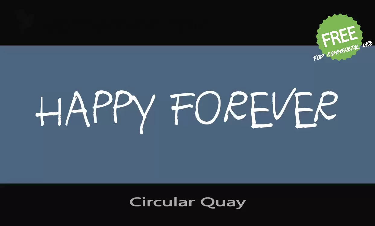 「Circular Quay」字体效果图