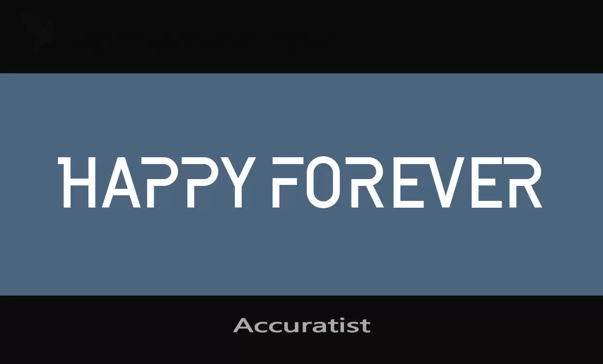 Font Sample of Accuratist