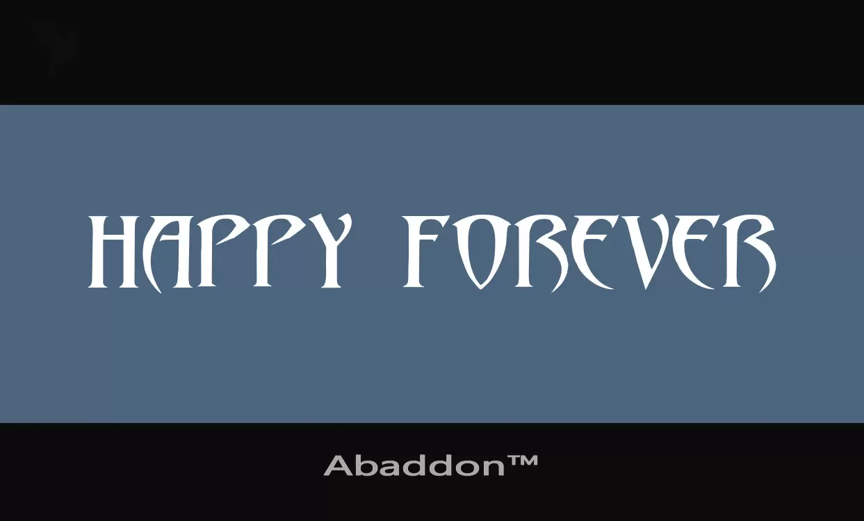 Font Sample of Abaddon™