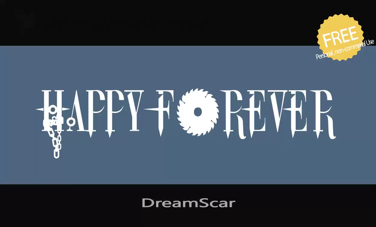 Font Sample of DreamScar