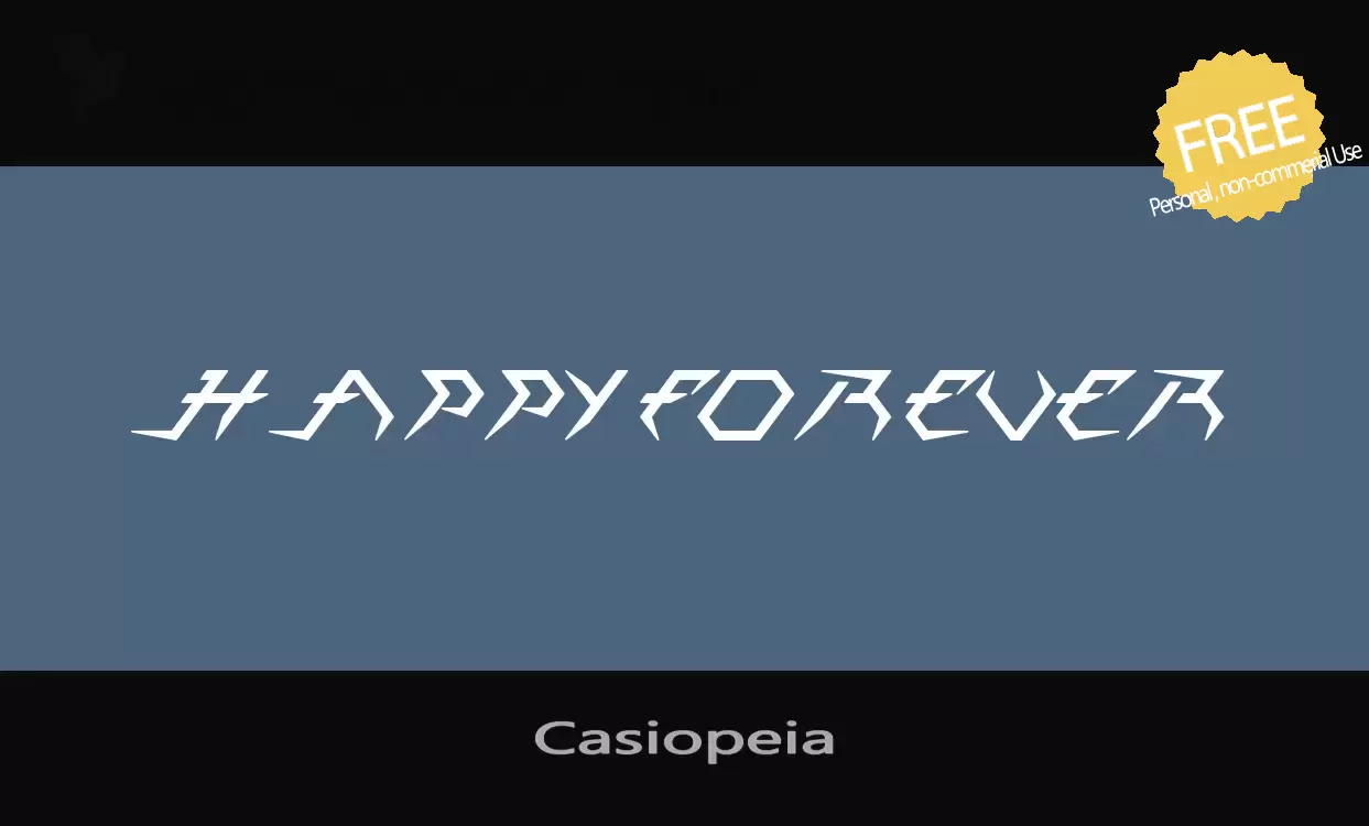 Font Sample of Casiopeia