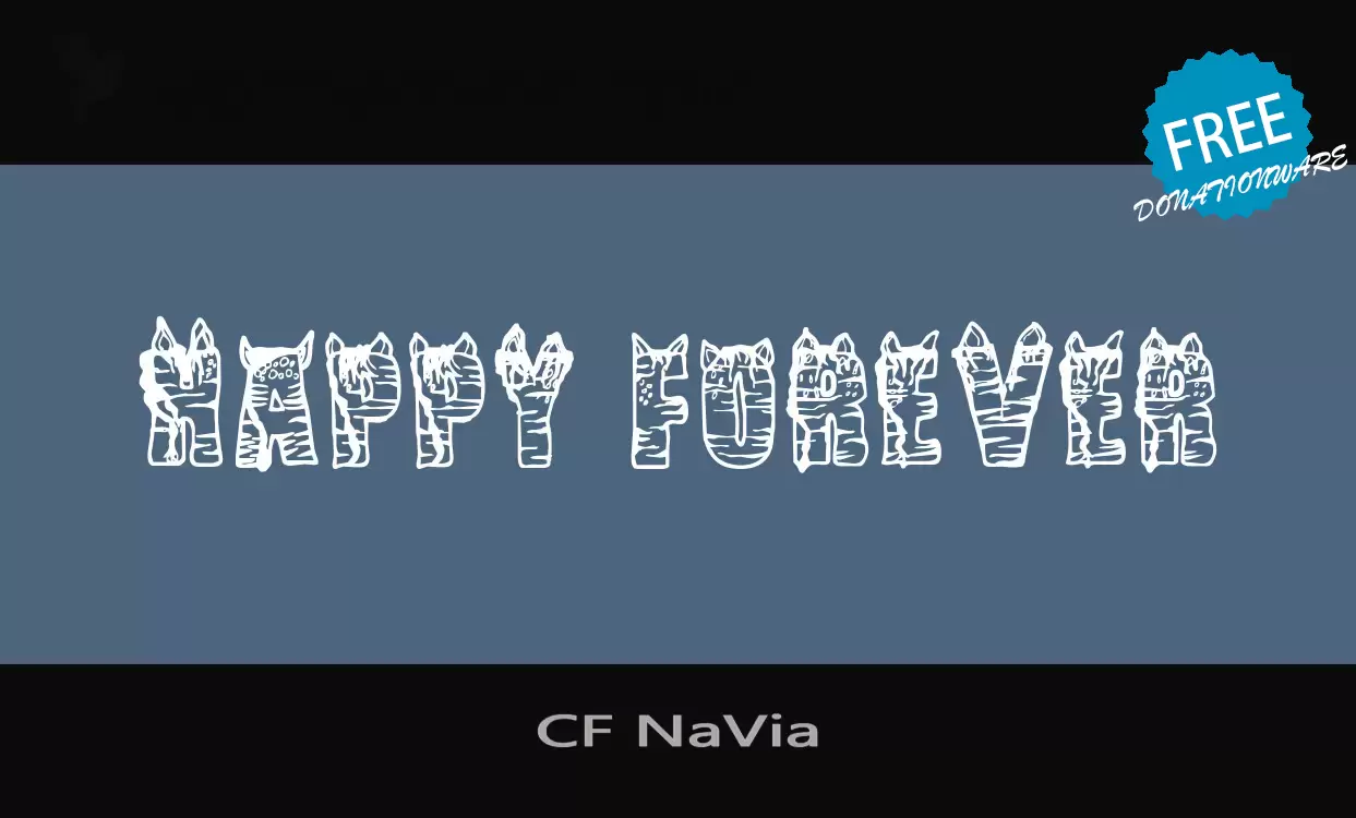 Font Sample of CF-NaVia