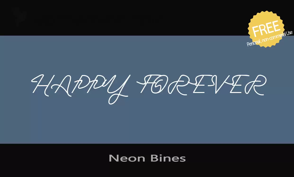 Font Sample of Neon-Bines