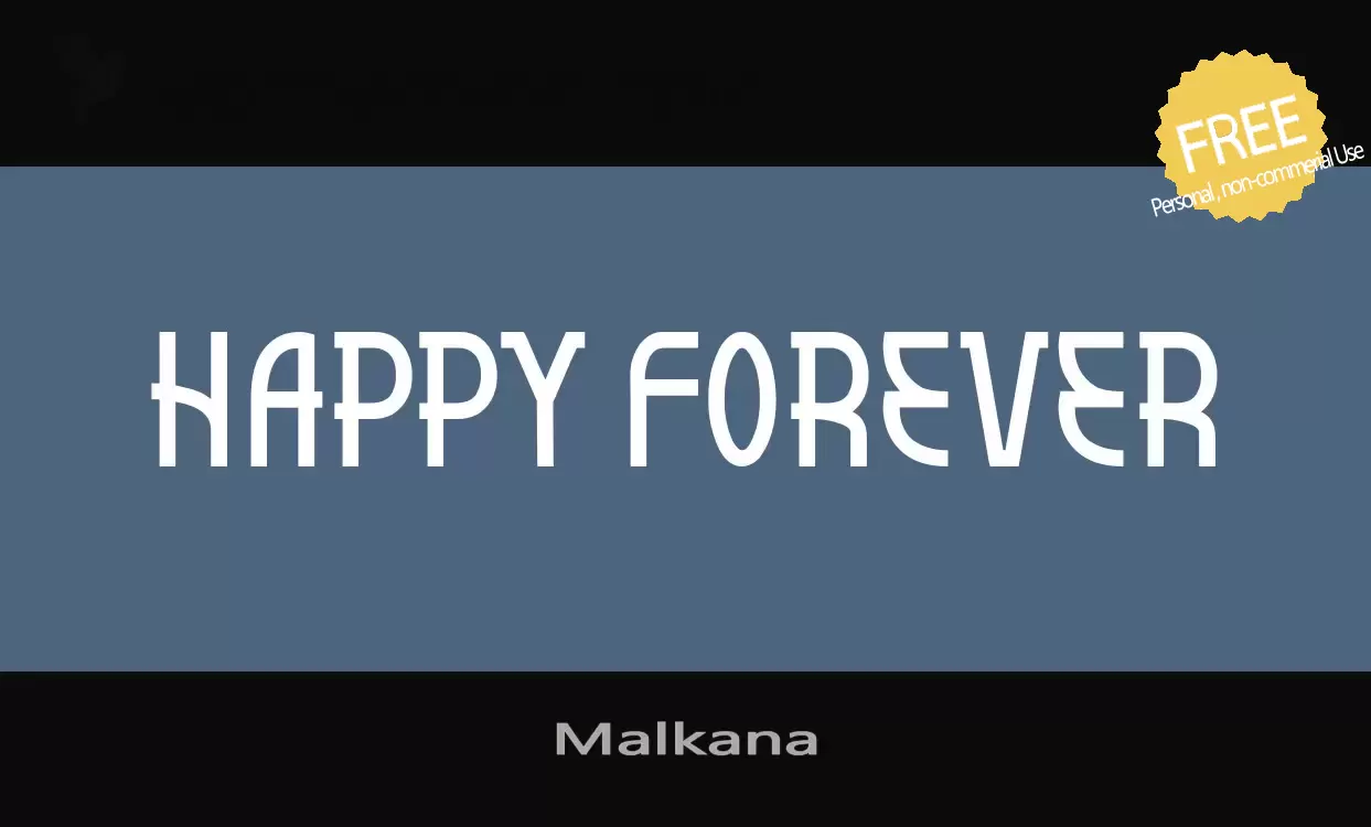 Font Sample of Malkana