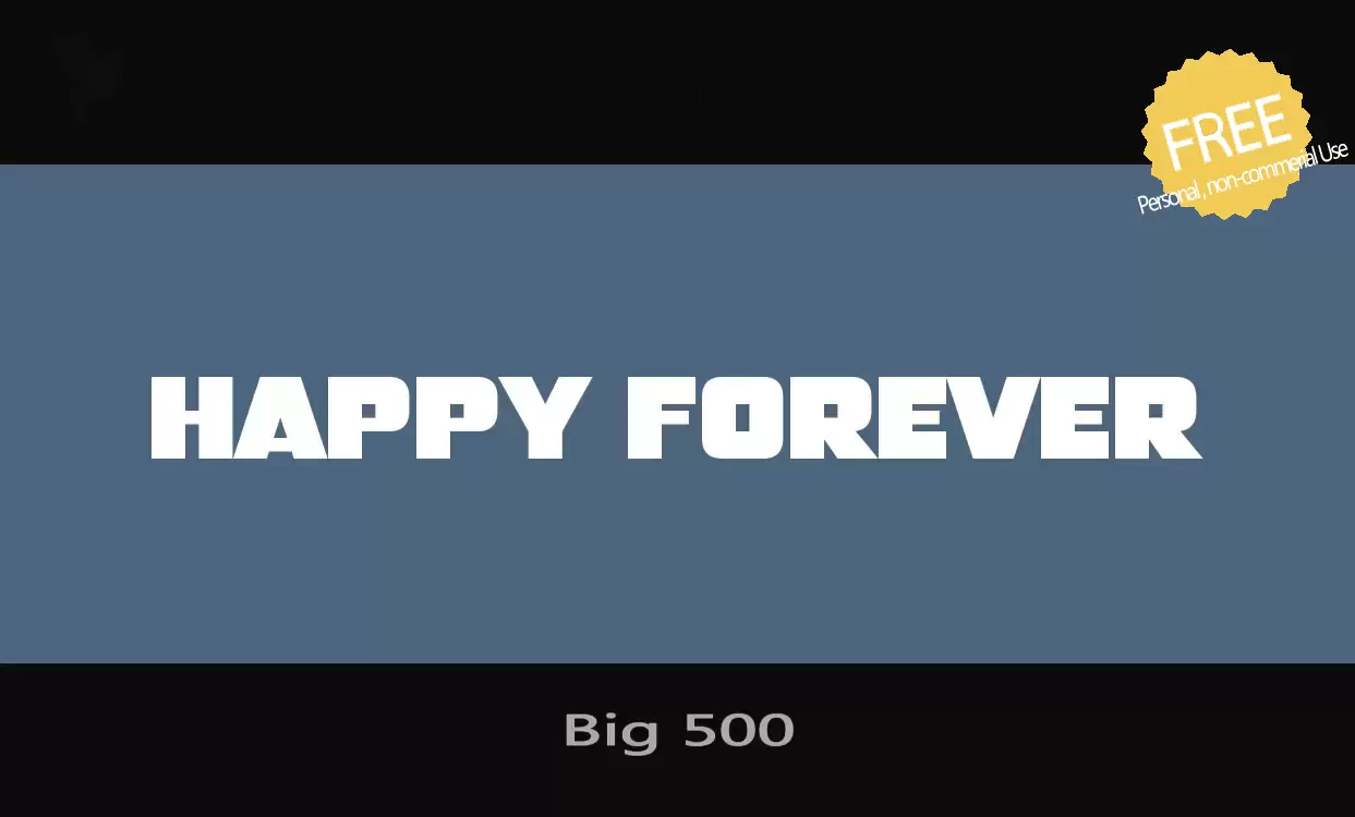 Font Sample of Big-500