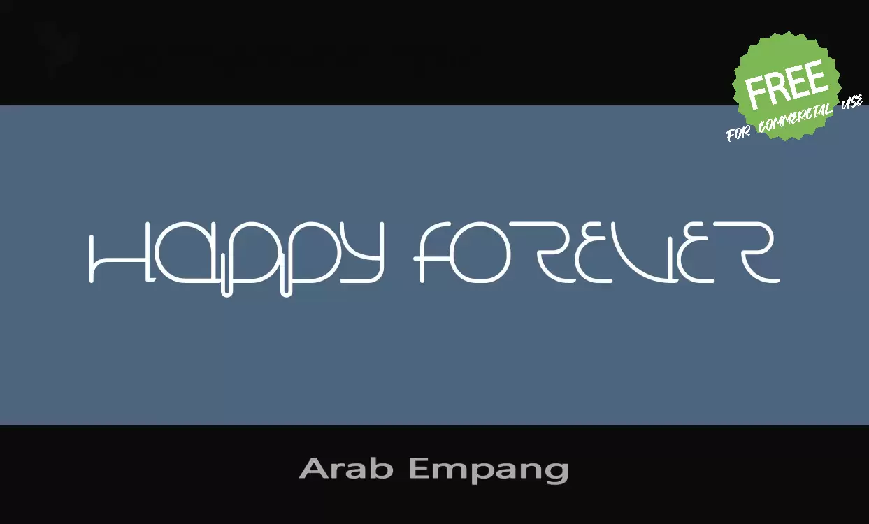 「Arab Empang」字体效果图