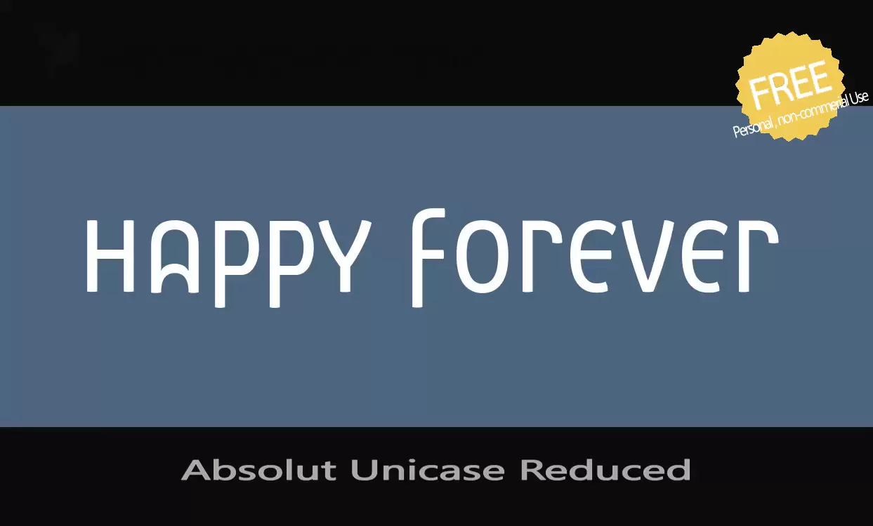 Font Sample of Absolut-Unicase-Reduced