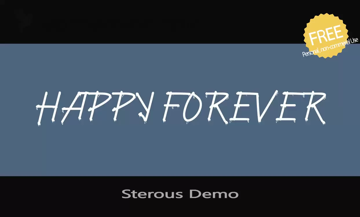 Font Sample of Sterous-Demo