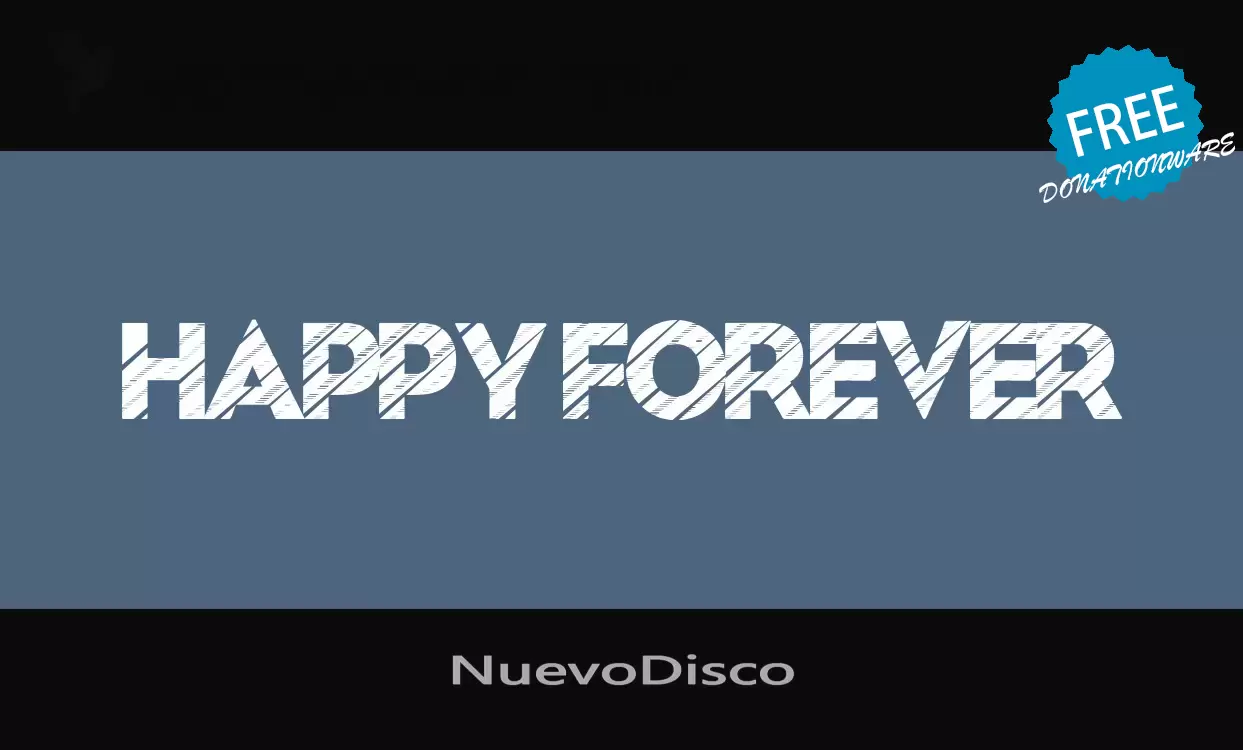 Font Sample of NuevoDisco