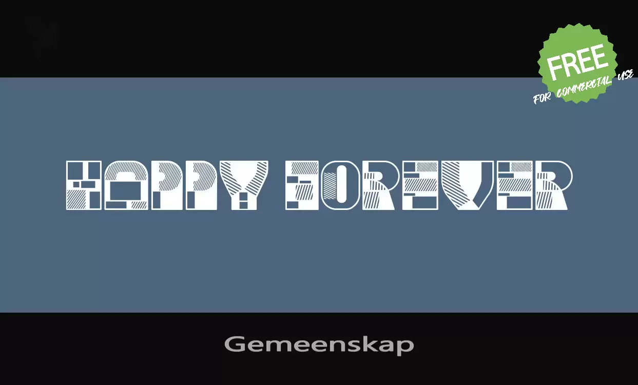 「Gemeenskap」字体效果图