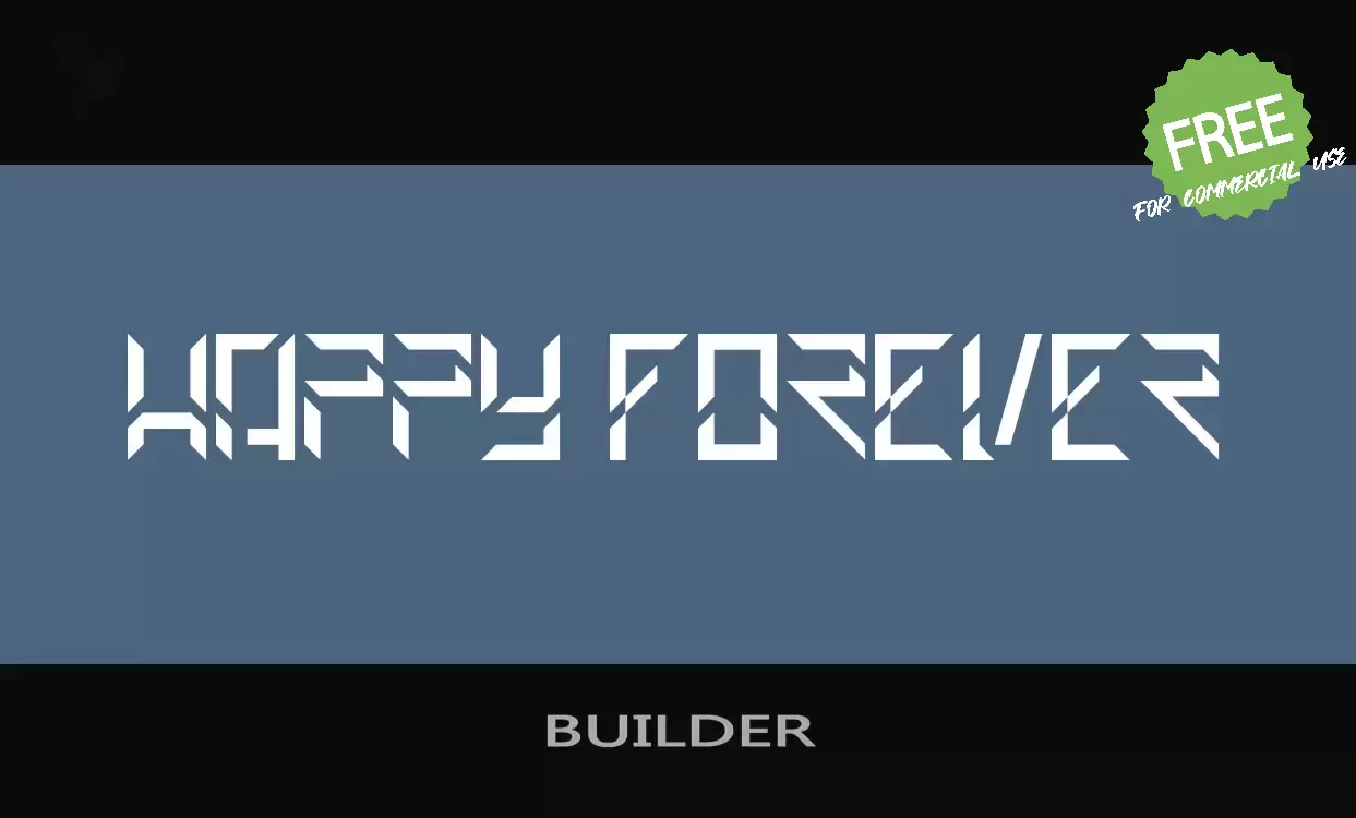 Font Sample of BUILDER