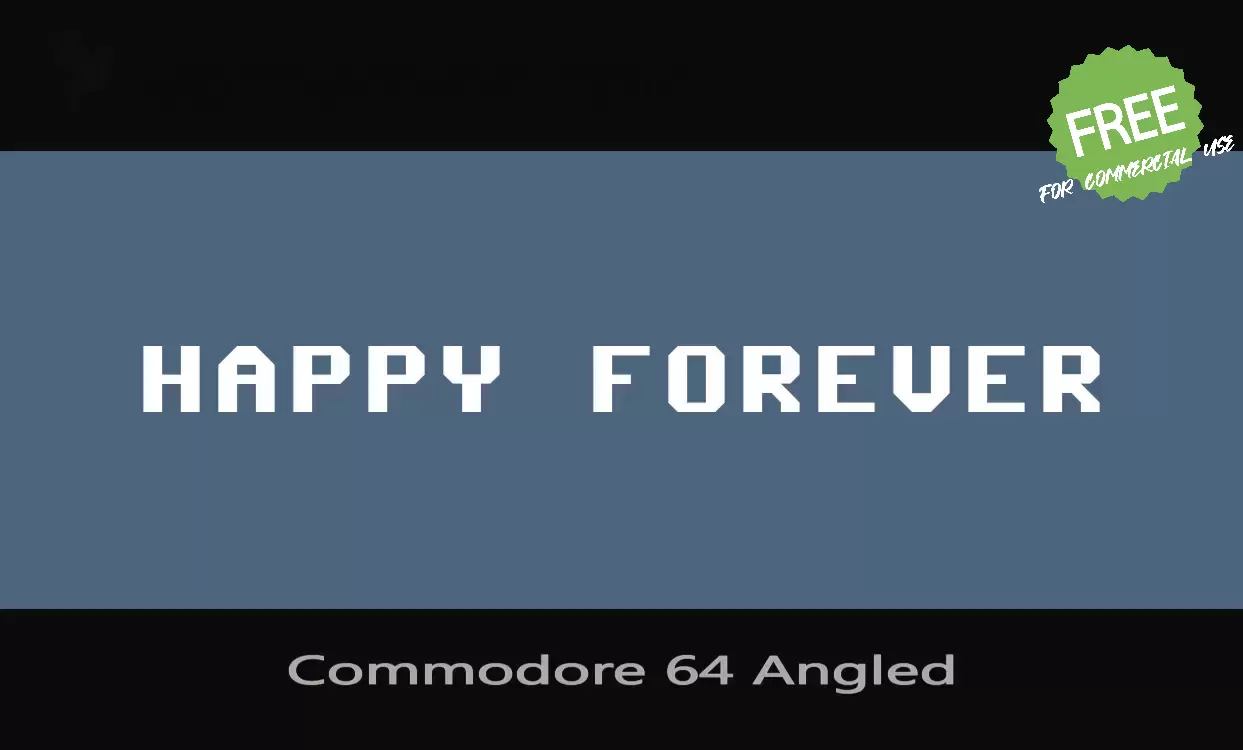 Font Sample of Commodore-64-Angled