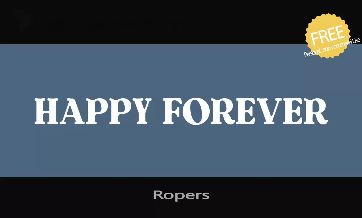 Font Sample of Ropers