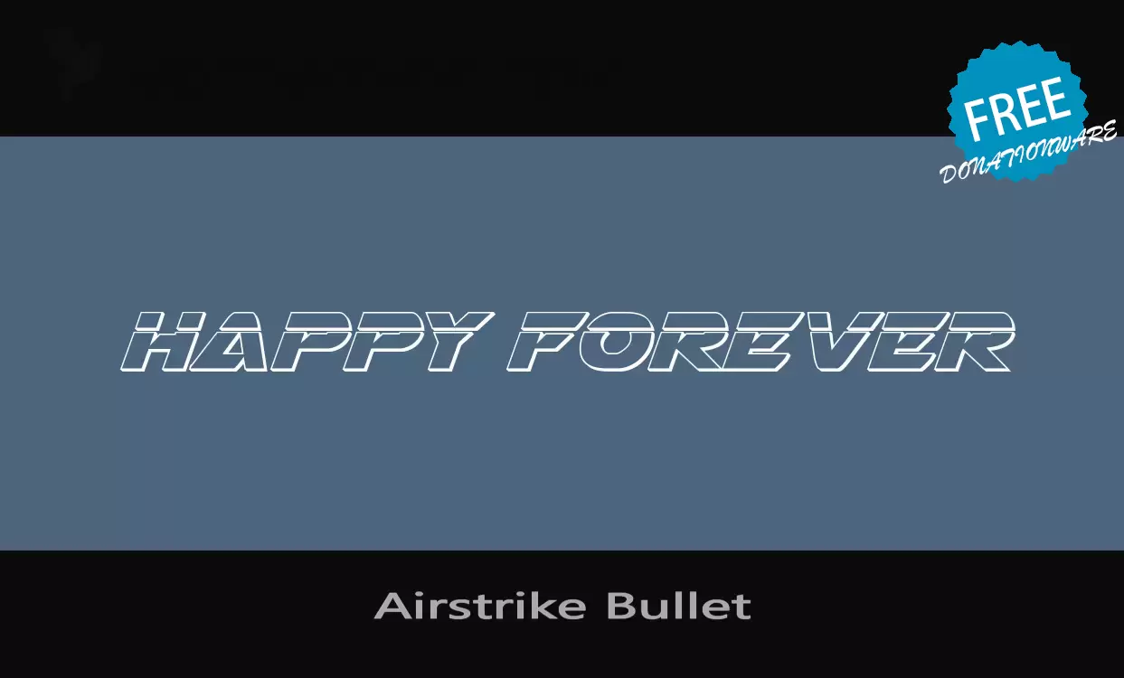 Font Sample of Airstrike-Bullet